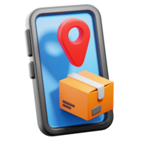 3D Tracking app icon on transparent background png