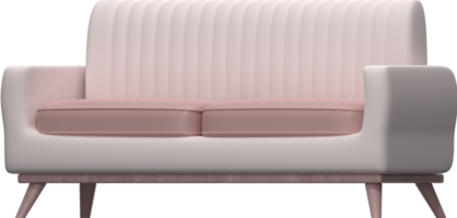 3D Sofa icon on transparent background png