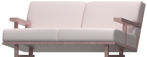 3D Sofa double seater icon on transparent background png