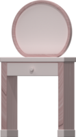 3D Vanity table icon on transparent background png