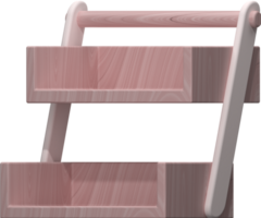 3D Shoe rack icon on transparent background png