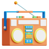 3D Radio icon on transparent background png