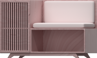 3D Storage bench icon on transparent background png