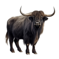 AI generated Yak clip art png