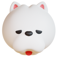 3D chow chow icon on transparent background png