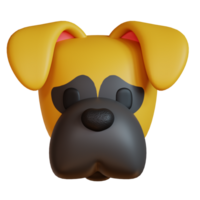 3D boxer icon on transparent background png