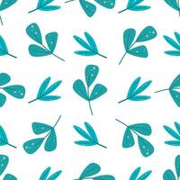 Spring green foliage seamless pattern vector