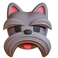 3d miniatura Schnauzer icono en transparente antecedentes png