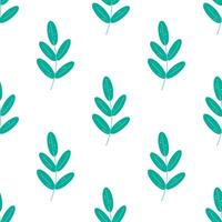 Background pattern with botanical motifs vector