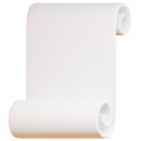 3D paper icon on transparent background png