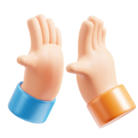 3D High five icon on transparent background png