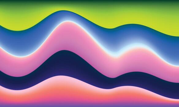 Colorful and blurred gradient mesh background. Abstract wavy color gradation backdrop. Liquid lines design for poster, presentation, banner, cover, leaflet, pamphlet, or catalog. vector