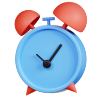 3D alarm clock icon on transparent background png