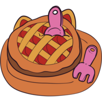 The illustration of a pie png