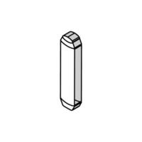 furniture dowel assembly isometric icon vector illustration