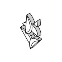 mango rebanada comida cortar isométrica icono vector ilustración