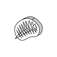 smooth feather soft fluffy isometric icon vector illustration