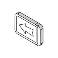 button arrow isometric icon vector illustration