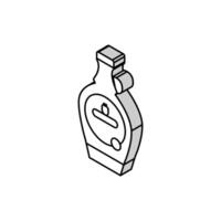 syrup blackberry isometric icon vector illustration