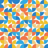 Cute background of geometric shapes. Bauhaus Pattern Vector