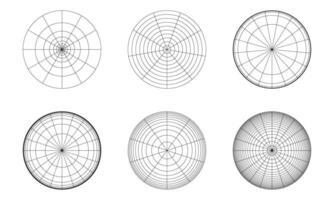 colección de circulo forma estructura metálica geométrico elemento diseños vector ilustración