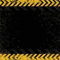 Black yellow stripe warning line for construction background. Industrial grunge abstract background vector