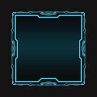 Futuristic style digital technology hud frame vector
