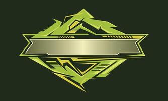 Blank technology border. Blank racing logo. Futuristic badge vector