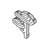 reishi mushroom isometric icon vector illustration