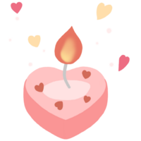 valentine candle icon, heart shaped candle, pink candle, candle, candle icon, candle png