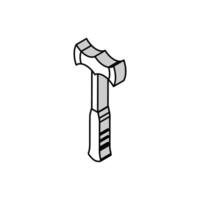 double bit axe weapon isometric icon vector illustration