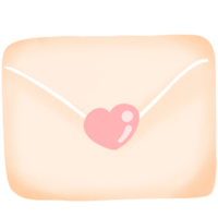 un enveloppe avec une cœur sur il png