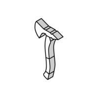 viking axe weapon isometric icon vector illustration