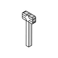 sledge hammer tool isometric icon vector illustration