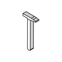 tack hammer tool isometric icon vector illustration