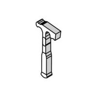 drywall hammer tool isometric icon vector illustration