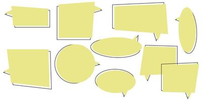 Quote frames speech bubbles. vector