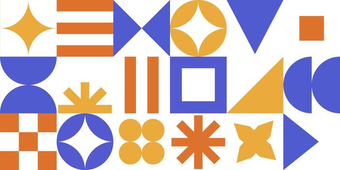 Geometric minimalistic background with simple geometry elements. vector