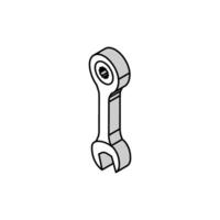 ratcheting wrench tool isometric icon vector illustration