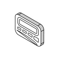 pager retro device isometric icon vector illustration