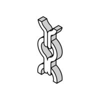 ladder chain isometric icon vector illustration