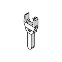 plumbers wrench tool isometric icon vector illustration