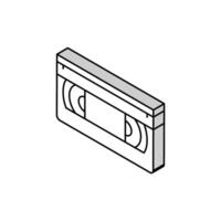 cassette video retro gadget isometric icon vector illustration