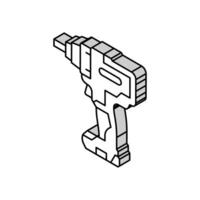 impact wrench tool isometric icon vector illustration