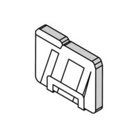 computadora carpeta isométrica icono vector ilustración
