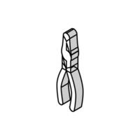 hose grip pliers isometric icon vector illustration