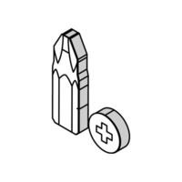 phillips head screwdriver bit isometric icon vector illustration