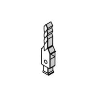 countersink drill bit isometric icon vector illustration