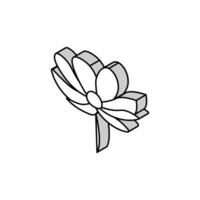 cosmos flower spring isometric icon vector illustration