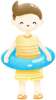 Boy with swimming ring png